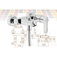RD00110/1CR Nobili змішувач для ванни