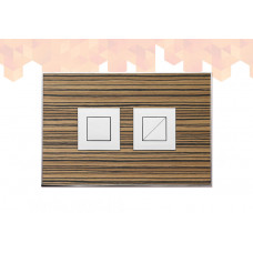 Wood Zebrano / Polished Square