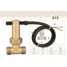 315 Caleffi датчик потоку з магнітним контактом