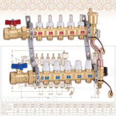 668...S1 Caleffi колектор в сборі