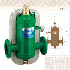 5510 Caleffi Discal деаератор фланцевий без ізоляції
