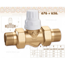 676 Caleffi клапан двоходовий під термоголовку