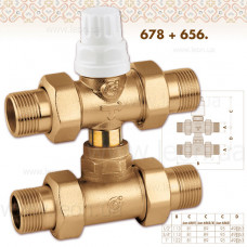678 Caleffi триходовий клапан з трійником