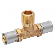 Pexal Brass тройник переходник с наружной резьбой